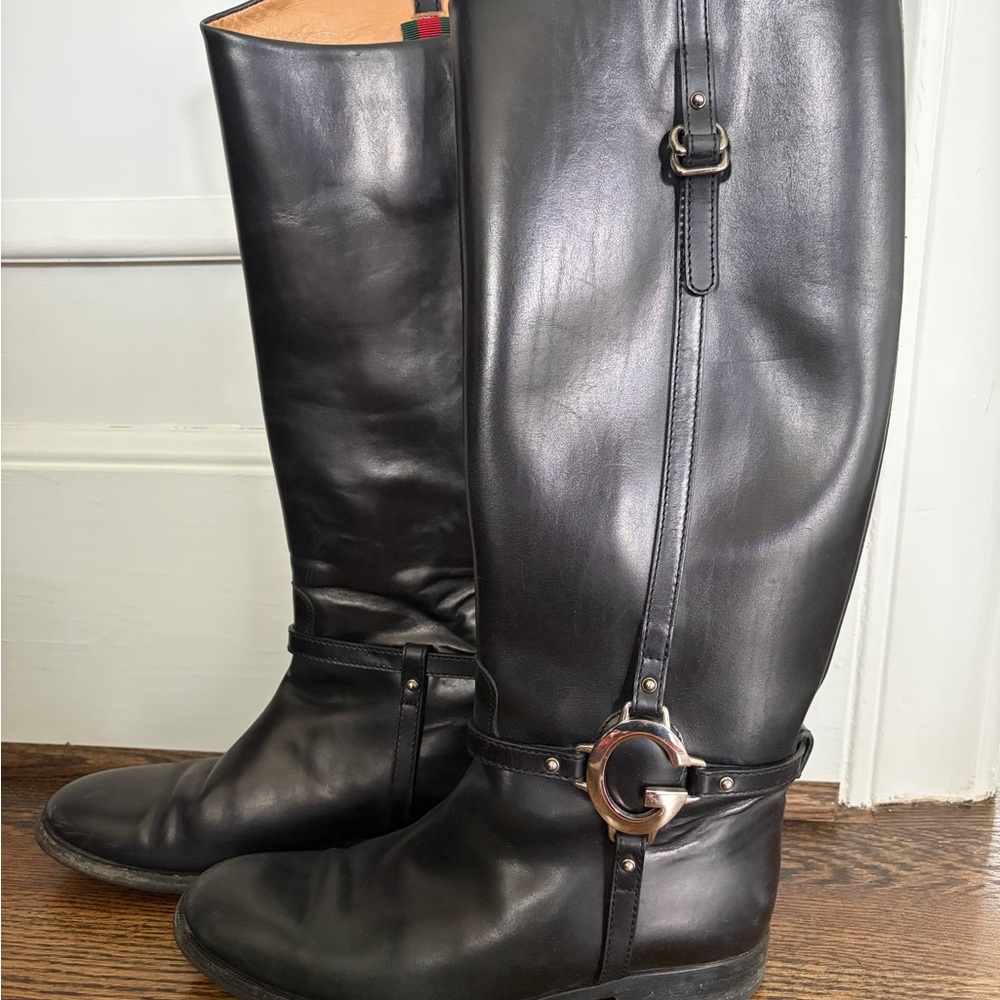 Authentic Gucci black riding boots